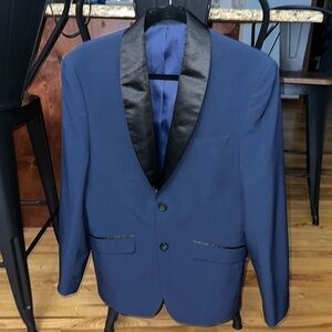 Perry Ellis SLIM FIT Navy & Black TUXEDO JACKET 38 Slim